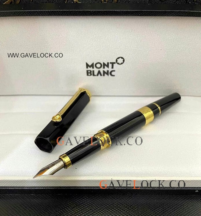 AAA Replica Mont blanc Shakespeare Fountain Black Resin